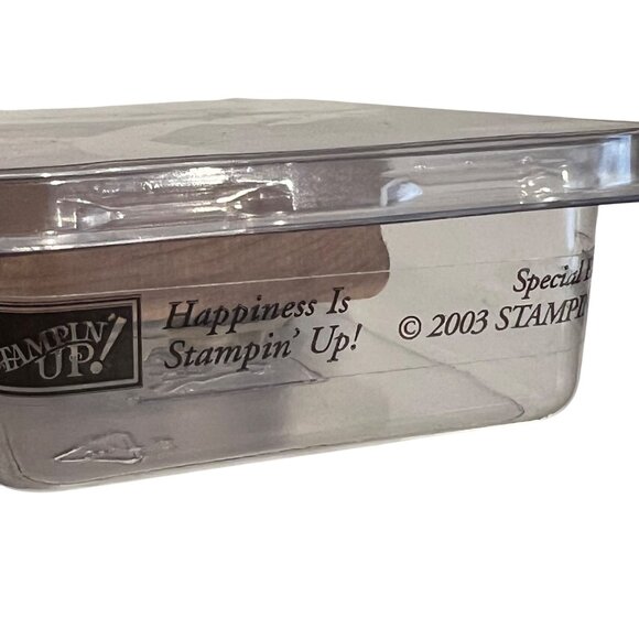 Happiness Is Stampin Up! Rubber Stamp Wood 2003 - Picture 3 of 3